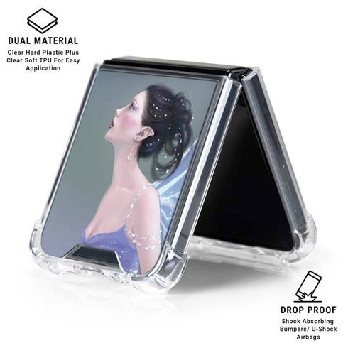 Forget Me Not by Rachel Anderson Galaxy Z Flip6 Clear Case